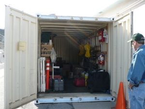 front view of container contents